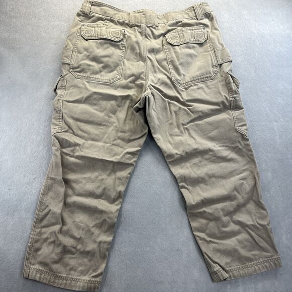 Duluth Trading Co Mens Cargo Work Pants Size 40x28 Carpenter Tan - Picture 2 of 11